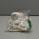 2 Pieces Decorative Wood Knot Link Chain Decor and Bead Garland Set Farmhouse Aesthetic Natural Wooden Knot Chain Link Wood Bead for Boho Country Home Table Decor(Retro Colors)