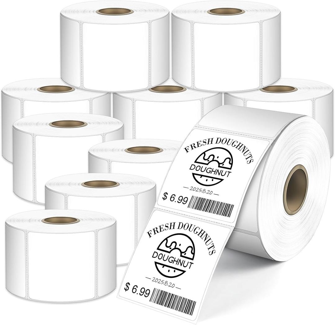 LLIKED 7500 Direct Square Thermal Labels 2" x 2", QR Code&Barcode Stickers