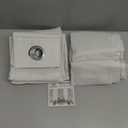 H.VERSAILTEX Linen Blackout Curtains 72 Inches Long 100% Absolutely Blackout Thermal Insulated Textured Linen Look Curtain Draperies Anti-Rust Grommet, Energy Saving with White Liner, 2 Panels, Ivory