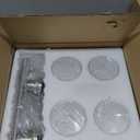 4-Light Nickel Bathroom Light Fixtures, E26 Modern Vanity Lights for Bathroom with Clear Glass Shade, Wall Lamps for Mirror Hallway Kitchen Cabinet Living Room Sconces Lights