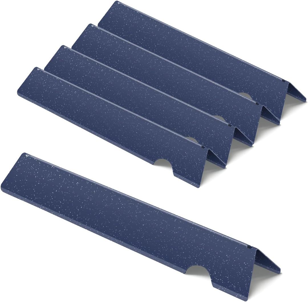 17 Inch Flavorizer Bars for Weber Genesis II/II LX 300, II E310, II E315, II E335, II LX340 Gas Grill with Front Control Knobs, 5 Pcs Porcelain Steel Flavor Bars For Weber Genesis II Parts 66795