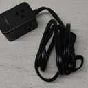 Flat Black Extension Cord, TESSAN Ultra Thin Power Strip with 3 USB Wall Charger (1 USB C), 3 Outlets Small Charging Station, 5 ft Slim Plug for Cruise Travel Office School Dorm Room Essentials