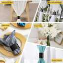 Polymer Material Reusable Napkin Band, Glue-Free Tear-Proof Water Resistant Oil-Proof Napkin Bands Set of 200(Front Black Color and Back White), 6 Adjustable Sizes Napkin Rings