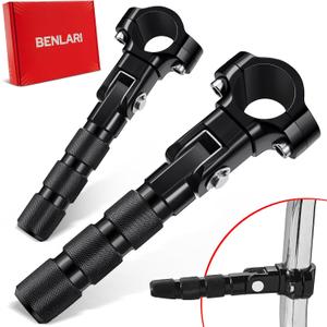 Benlari CNC Highway Pegs Motorcycle Foot Pegs Stainless Steel 1in 1-1/4in 25mm 32mm Fit for Harley Davidson for BMW for Honda for Suzuki for Kawasaki Engine Guards Crash Bars Black