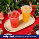 JOLLY CHEF 500 Pack 20 oz Clear Plastic Cups with Flat Lids, Disposable Iced Coffee Cups, Premium Crystal Smoothie Cup for Party, Cold Drinks, Juice, Wedding, Christmas, Birthday, Halloween, Party