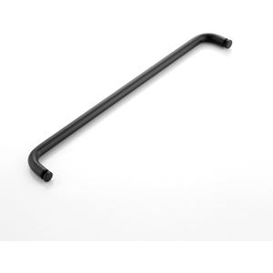 18" Shower Door Towel Bar, Glass Mount Towel Bar for 1/4", 5/16", 3/8", 1/2" (6-12mm) Glass Shower Doors,Single-Sided, Black