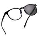 LifeArt Bifocal Reading Glasses, Transition Photochromic Dark Grey Sunglasses, Oval Frame, Computer Reading Glasses, Anti Glare (Black, +0.00/+2.50 Magnification)