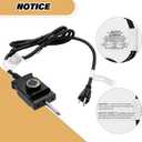 Adjustable Thermostat Controller Probe Cord for Masterbuilt Analog Electric Smokers, Thermostat Control with Power Cord Replacement Parts for Most Electric Smoker and Grills Heating Element