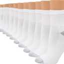 Hanes Womens Value Pack, Ankle Soft Moisture-wicking Socks, In 10 And 14-packs, White - 14 Pack, 5-9 US
