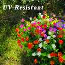 WEAUSUP 21 Bundles Outdoor Faux Plants UV Resistant Faux Bushes Plastic Artificial Flowers Fake Outdoor Plants for Home Garden Decor (7 Colors)
