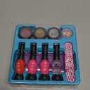 Nail Art Studio for Girls - Birthday Gift - Nail Polish Kit for Kids Ages 7-12 Years Old - Girl Gifts Ideas - Gift Set - Girly Stuff - Polish, Pens, Glitter, Stickers, Gems, Filer - 8 9 10 11 12 Year