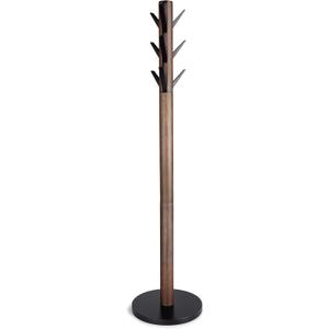 Umbra Flapper Coat Rack, Clothing Hanger, Umbrella Holder, and Hat Organizer, Great for Entryway, Black/Walnut (320361-048)