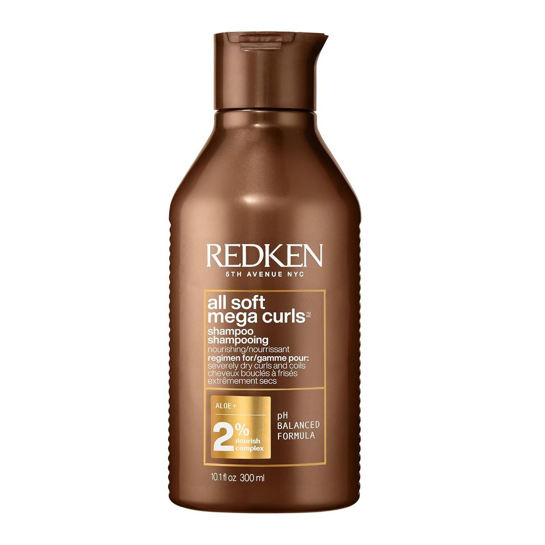Redken All Soft Mega Curls Shampoo For Extremely Dry Curly & Coily Hair - Nourishes & Softens Severely Dry Hair, Sulfate Free (10.1 Fl Oz (Pack of 1))
