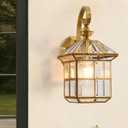 Copper Porch Lights Oil Rubbed Brass Outdoor Wall Lights 13.4in Exterior Lantern Light Fixture Waterproof Outside Wall Mount Sconce Lamp for Patio Garage Entryway Balcony