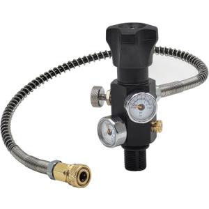 4500Psi 300Bar Fill Station Charging Valve Dual Gauge with 24" Inch High Pressure Hose