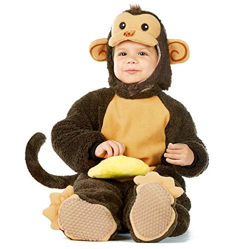 Spooktacular Creations Halloween Toddler Monkey Costume Set with Toy Banana for Infant, Kids, Baby Halloween Dress Up, Safari Themed Parties (12-18 Months)