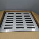 tonchean Catch Basin with Stainless Steel Grate, 18x18x15 in. Large Drainage Basin with Debris Basket, French Drain Without Reserved Hole for Yard, Downspout, Lawn, Municipal Pipeline
