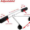 Zento Deals Chrome Car Seat Coat Rack Hanger - 11in to fit onto Most headrests (Silver 1), Adjustable, 19-24 inches wide