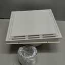 AuroraTurn 11.8" Bathroom Exhaust Fan with Light, 110 CFM, 1.0 Sones, 3.15 Inch Duct Ceiling Vent Fan with 18W 6500k LED Light, Quiet Square Bath Fan Light Combo for Home Bath Hotel