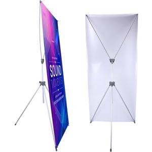 Adjustable X Banner Stand Fits Any Banner Size Width 23" to 32" and Height 63" to 78" (Premium:1 Pack Best Selling Banner Stand)
