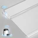 ALLBRIGHT Thermal Insulated Fabric 100% Blackout UV Protection Striped Jacquard Roller Shades for Windows,Easy to Install (LightGray, 33'')