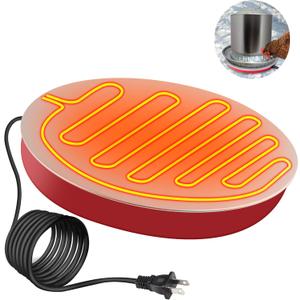 BBTO Chicken Water Heater, 110V 80Watts Heated Chicken Waterer Metal Base for Winter Deicer, Poultry Waterer Heater Base Fits Plastic/Metal Waterer, Pet Water Heater with 6 ft Cord for Poultry Founts