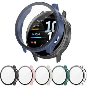 Tiorecime 6 Pack Case for Garmin Venu 4 41mm with Tempered Glass Screen Protector, Shockproof Hard PC Bumper Protective Cover Compatible with Garmin Venu 4 41mm