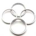 73.1mm OD to 64.1mm ID Hub Centric Rings, Silver Aluminum Hubcentric Rings Compatible with Many Acura Honda Sterling, Pack of 4