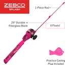 Zebco Youth Floating Spincast Reel and Fishing Rod Combo, Pre-Spooled with 6-Pound Cajun Line