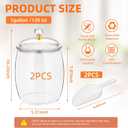 Mwellewm 2Pcs 1 Gallon Candy Jars With Lids&Spoons Clear Plastic Cookie Container Large Airtight Apothecary Storage Organization Hard Snack Buffet Canister for Wedding Home Kitchen Bar Decoration
