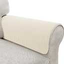 Couch Arm Covers, Sofa Arm Covers, Waterproof Armrest Cover for Sofa, Armchair, Loveseat, Non-Slip Recliner Arm Cover, Sofas Headrest Cover, Arm Chair Covers Set of 2 (Cream, 24"×20")