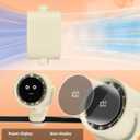 Clip on Fan for Bed, Portable Fan for Travel, Small Powerful 5 Speed Quiet 360 Rotate, Air Turbo Tech & Digital display, For Home Office Stroller Camping (Rice White)