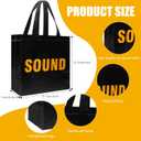 40 PCS 5 Senses Party Favor Bags, Non Woven 5 Senses Gift Bags, Reusable Black Gift Bag with Handles for Boys Men Birthday Anniversary Party Supplies