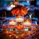 Homemory 24 Pack 3 Flameless Led Floating Candles, 200 Hour White Battery Operate Waterproof Tealights for Cylinder Vases, Centerpieces at Wedding Decor, Party, Pool
