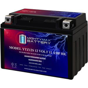 Mighty Max Battery YTZ12S -12 Volt 11 AH, 210 CCA, Rechargeable Maintenance Free SLA AGM Motorcycle Battery