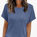 AUTOMET Women Summer Tops 2026 Spring Sweaters Dressy Casual Short Sleeve Shirts Business Blouses,Size S