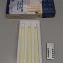 Flameless Taper Candles with 3D Wick, 9.6" Real Wax LED Candles with Remote and Timer, 3 Pack Flickering Candlesticks Battery Operated, Classic Tall Taper Candles for Home, Wedding, Party, Ivory