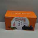 DXOPHIEX 15 inch Dual Reptile Light Fixture, Max 150W Dual Reptile Heat Lamp Fixture with 100W UVA UVB Sun Light & Ceramic Heat Emitter,Double Dome Lamp for Terrarium and Tortoise Habitat