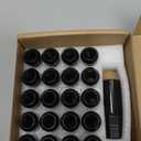 GAsupply 12x1.5 Extended Open End Lug Nuts Black Acorn, 1.9" 48mm Tall, 17mm Hex, Conical Seat 60 Degree, 20 Pack+1 Lug Nut Lock Key Socket