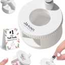 Rotating Magnet for Nail Polish Rotating Magnet Uniform Magnetic Force Rotatings Cat Eye Magnets Tool for Nails Magnetic Nail Tool Ball Uniform Magnetics Force U Shaped Cat Eye Set(White)