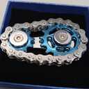 Easter Basket Stuffer for Teens Boys Metal Fidget Spinner Toys for Adults Figette Bike Chain Roller Cool Gadgets ADHD Anxiety Stress Relief Items Figet Desk Offices EDC Men - Blue