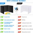 24 Pack Black Desk Dividers for Students, Privacy Shields Folder for Students, Durable & Waterproof Plastic Study Board, Classroom Teacher Supplies Test Divider, Includes 10pcs Extra Labels