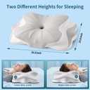 Cervical Neck Pillow - Neck Support Pillows for Sleeping, Contour Memory Foam Pillows for Side, Back & Stomach Sleepers, Ergonomic Neck Pillow with Breathable Cover (Grey)
