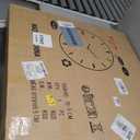 Vantic Farmhouse 24 Inch Extra Large Decorative Wall Clock with Metal Circle, Oversized Wood Wall Clock with Large Roman Numeral for Living Room, Bedrooms and Offices, Silent and Battery Operated (Light Ivory)