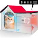 Electric Cooling House for Cat Heated Cat Bed & Cooling Cat Cave - Air-Conditioned Cat House with Smart Thermostat, Season Hot Summers & Cold Winters, Easy to Clean & Portable