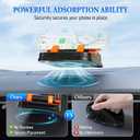 Car Phone Holder 360 Degree Rotation, Suitable for car Navigation in-car Dashboard, Horizontal and Vertical Screen Adjustment Angle, Suction Cup Fixed Non-Slip Mobile Phone Holder Suitable (Orange)