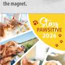 2026 Peel and Stick Magnetic Business Card Calendars, Box of 100, Includes Envelopes, Mail for 1oz Rate, Great Sales Marketing Tool (Furry Friends - 100 Pack)