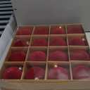 16 Pcs Velvet Christmas Tree Ornament Set - 3.15-Inch Flocked Shatterproof Christmas Balls, Bulk Hanging Xmas Baubles for Holiday Parties, Weddings & Home DecorationBurgundy Red