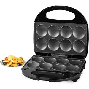 Pancake Maker, Mini Pancake Maker Machine Nonstick with Quick Heat-Up Make 8 pcs Pancakes, Electric Pancake Maker, Great for Breakfast, Snacks and Desserts