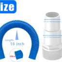 1.25 Pool Sand Filter Pump Hose with Adapter 1-1/4 Diameter Pool Sand Pump Filter Hoses for Replacement Above Ground Pools Compatible with Intex Coleman Saltwater Systems (1 PACK White)